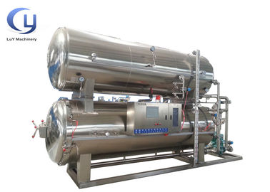 Automatic Pressure Food Sterilizer Machine , Industrial Bottle Sterilizer