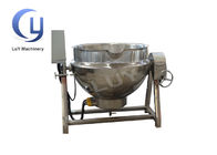 Tilting Industrial Steam Jacketed Kettle For Cooking , Gas Electric Heating