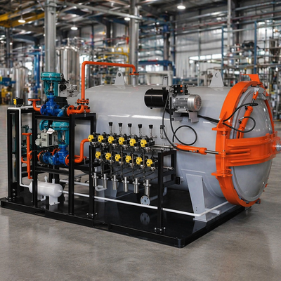 Horizontal Pressure Curing Composite Autoclave Multiple Safety protection for Automotive Composite Production Line