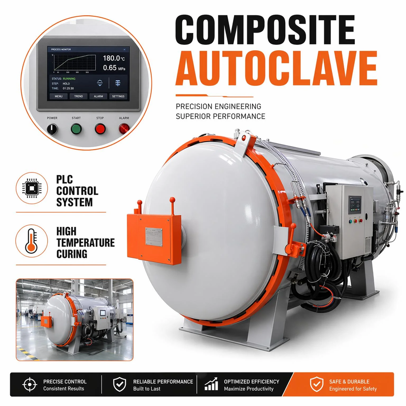 CE ISO Certified Stainless Steel 2.0x6.0m 170 Stable Pressure Rubber Vulcanizing Autoclave PLC Control for Rubber Hose Roller