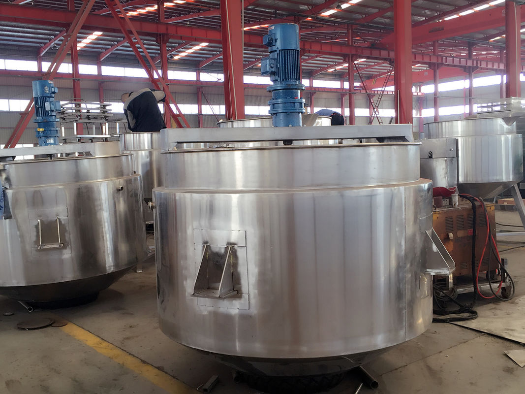 30KW Electric Stainless Steel Jacketed Kettle 36 - 72r/Min Mixing Speed 0.8Mpa