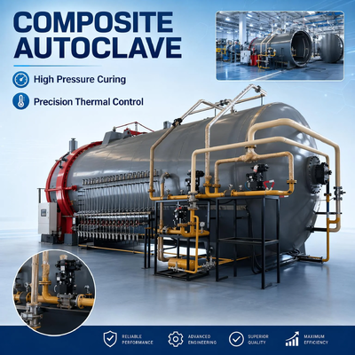 ISO CE Certified Horizontal Autoclave Engine 10Kw-700Kw Power for Construction Insulation Material Curing High Sealing